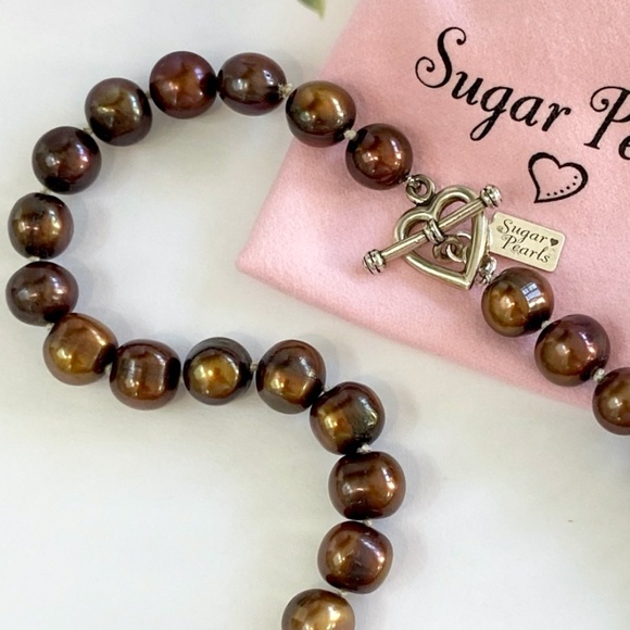 Chunky Brown Freshwater Pearl Necklace - Picture 3 of 5